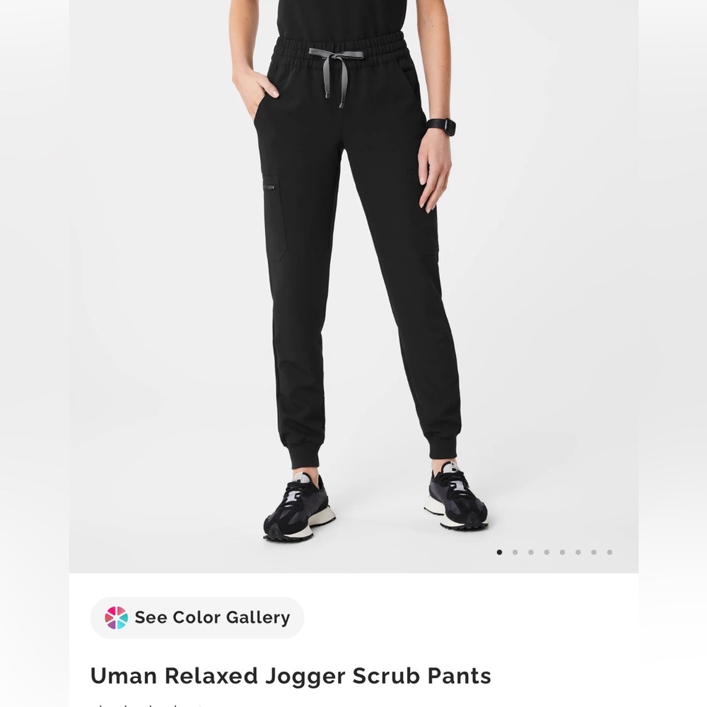 Figs Black Uman Jogger Medium Scrub Pants